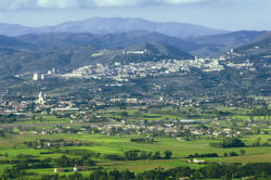 panoramica del territorio di Assisi